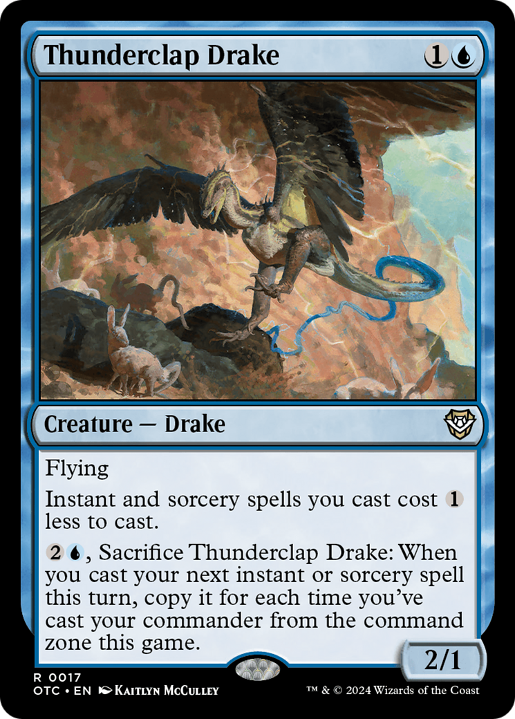 Thunderclap Drake (17) [Outlaws of Thunder Junction Commander] - Deck Out Gaming