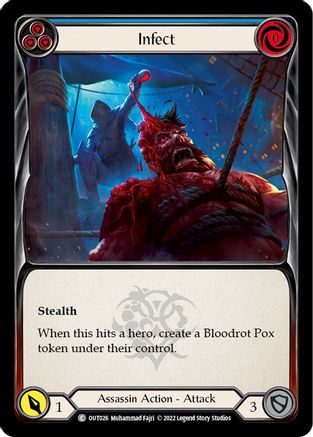 Infect (Blue) (OUT026) [Outsiders] - Deck Out Gaming