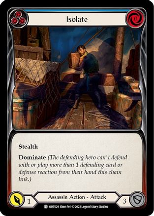 Isolate (Blue) (OUT029) [Outsiders] Rainbow Foil - Deck Out Gaming