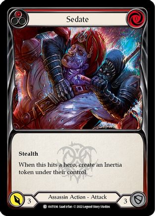 Sedate (Red) (OUT036) [Outsiders] - Deck Out Gaming