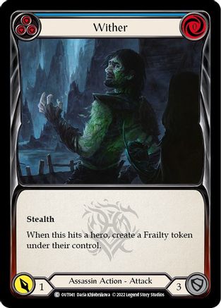 Wither (Blue) (OUT041) [Outsiders] - Deck Out Gaming