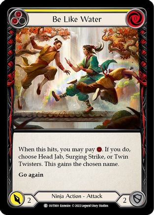 Be Like Water (Yellow) (OUT069) [Outsiders] Rainbow Foil - Deck Out Gaming