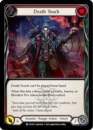 Death Touch (Red) (OUT162) [Outsiders] Rainbow Foil - Deck Out Gaming