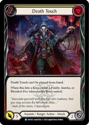 Death Touch (Yellow) (OUT163) [Outsiders] - Deck Out Gaming