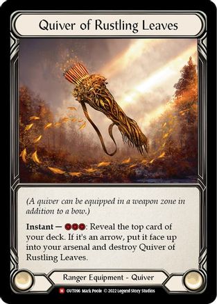 Quiver of Rustling Leaves (OUT096) [Outsiders] Rainbow Foil - Deck Out Gaming