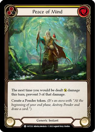 Peace of Mind (Yellow) (OUT232) [Outsiders] Rainbow Foil - Deck Out Gaming