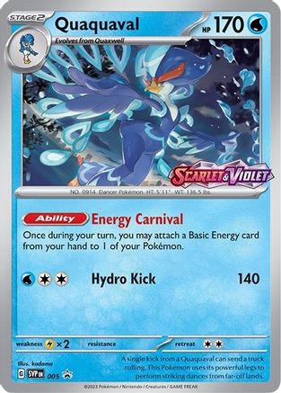 Quaquaval - 005 (Prerelease) (5) [SV: Scarlet & Violet Promo Cards] Holofoil - Deck Out Gaming