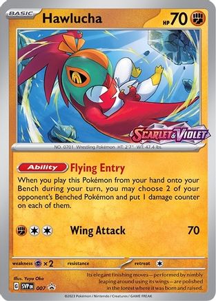 Hawlucha - 007 (Prerelease) (7) [SV: Scarlet & Violet Promo Cards] Holofoil - Deck Out Gaming