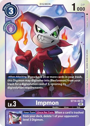 Impmon (ST14-02) [Starter Deck 14: Beelzemon Advanced Deck Set] Foil - Deck Out Gaming