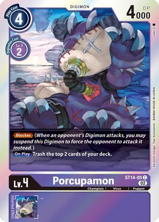 Porcupamon (ST14-05) [Starter Deck 14: Beelzemon Advanced Deck Set] Foil - Deck Out Gaming