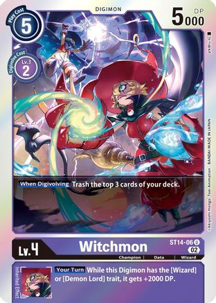 Witchmon (ST14-06) [Starter Deck 14: Beelzemon Advanced Deck Set] Foil - Deck Out Gaming