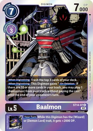 Baalmon (ST14-07) [Starter Deck 14: Beelzemon Advanced Deck Set] Foil - Deck Out Gaming