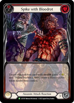Spike with Bloodrot - LGS130 (LGS130) [Flesh and Blood: Promo Cards] Rainbow Foil - Deck Out Gaming