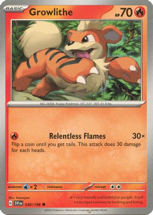 Growlithe - 030/198 (30) [SV01: Scarlet & Violet Base Set] - Deck Out Gaming