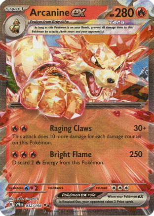 Arcanine ex - 032/198 (32) [SV01: Scarlet & Violet Base Set] Holofoil - Deck Out Gaming