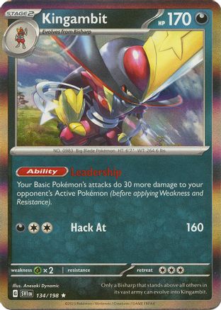 Kingambit - 134/198 (134) [SV01: Scarlet & Violet Base Set] Holofoil - Deck Out Gaming