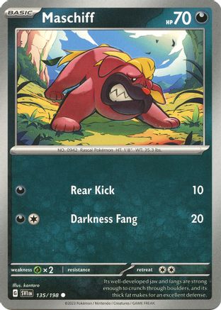 Maschiff - 135/198 (135) [SV01: Scarlet & Violet Base Set] - Deck Out Gaming