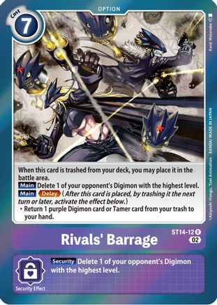 Rivals' Barrage (ST14-12) [Starter Deck 14: Beelzemon Advanced Deck Set] Foil - Deck Out Gaming