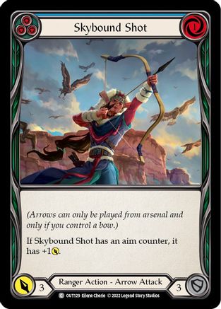 Skybound Shot (Blue) (OUT129) [Outsiders] Rainbow Foil - Deck Out Gaming