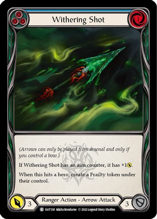 Withering Shot (Blue) (OUT138) [Outsiders] - Deck Out Gaming