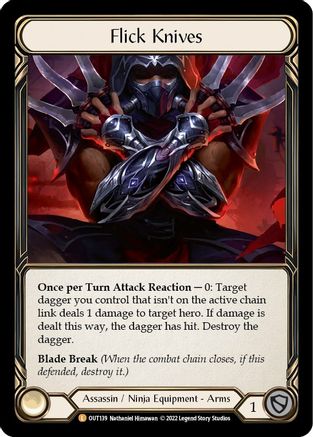 Flick Knives (OUT139) [Outsiders] Cold Foil - Deck Out Gaming