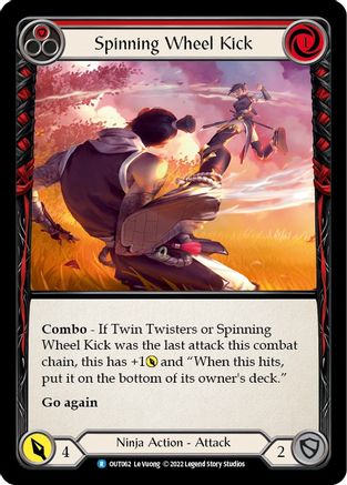 Spinning Wheel Kick (Red) (OUT062) [Outsiders] Rainbow Foil - Deck Out Gaming