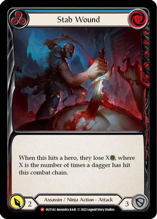 Stab Wound (OUT142) [Outsiders] Rainbow Foil - Deck Out Gaming