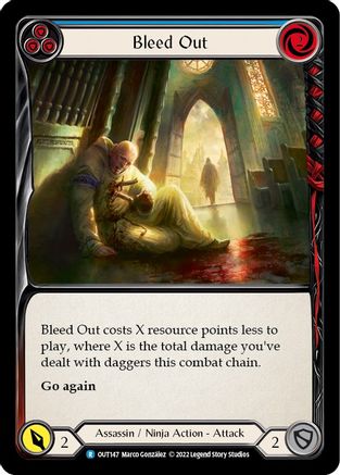 Bleed Out (Blue) (OUT147) [Outsiders] - Deck Out Gaming