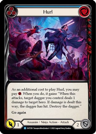 Hurl (Blue) (OUT150) [Outsiders] Rainbow Foil - Deck Out Gaming