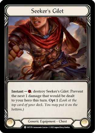 Seeker's Gilet (OUT176) [Outsiders] Rainbow Foil - Deck Out Gaming