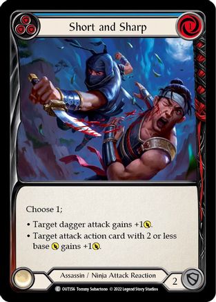 Short and Sharp (Blue) (OUT156) [Outsiders] - Deck Out Gaming