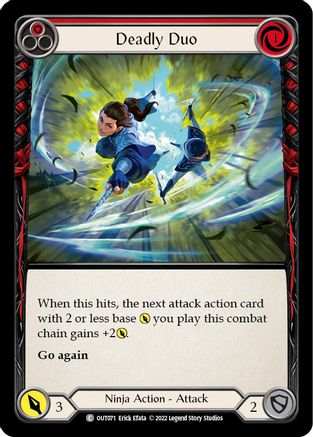 Deadly Duo (Red) (OUT071) [Outsiders] - Deck Out Gaming