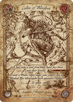 Codex of Bloodrot (Marvel) (OUT159) [Outsiders] Cold Foil - Deck Out Gaming
