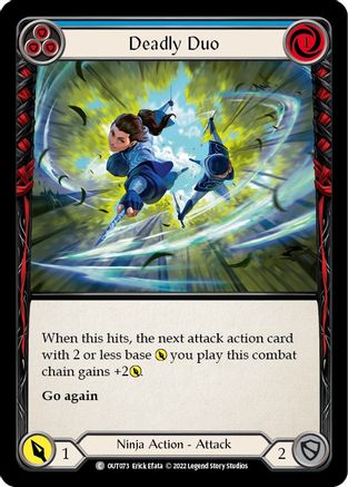 Deadly Duo (Blue) (OUT073) [Outsiders] Rainbow Foil - Deck Out Gaming