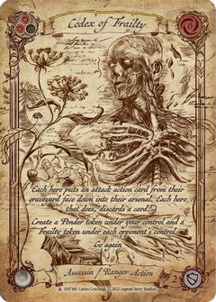 Codex of Frailty (Marvel) (OUT160) [Outsiders] Cold Foil - Deck Out Gaming
