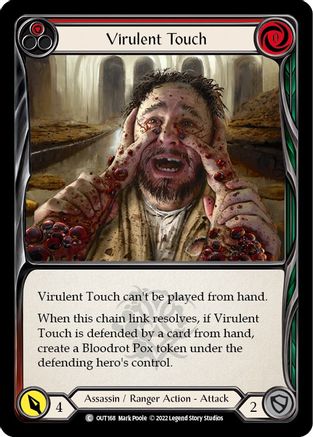 Virulent Touch (Red) (OUT168) [Outsiders] Rainbow Foil - Deck Out Gaming