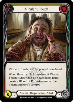 Virulent Touch (Yellow) (OUT169) [Outsiders] Rainbow Foil - Deck Out Gaming
