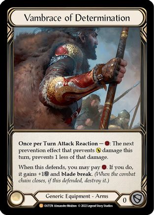 Vambrace of Determination (OUT174) [Outsiders] Cold Foil - Deck Out Gaming