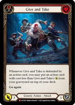 Give and Take (OUT185) [Outsiders] Rainbow Foil - Deck Out Gaming
