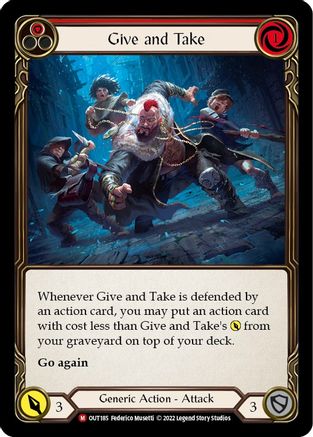 Give and Take (OUT185) [Outsiders] Rainbow Foil - Deck Out Gaming