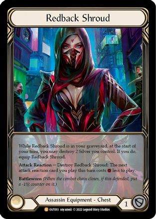 Redback Shroud (Extended Art) (OUT011) [Outsiders] Cold Foil - Deck Out Gaming