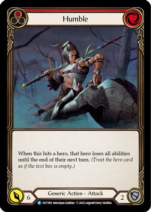 Humble (Red) (OUT189) [Outsiders] Rainbow Foil - Deck Out Gaming