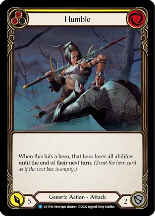 Humble (Yellow) (OUT190) [Outsiders] Rainbow Foil - Deck Out Gaming