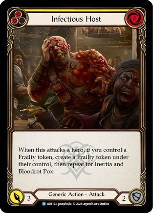 Infectious Host (Yellow) (OUT193) [Outsiders] Rainbow Foil - Deck Out Gaming