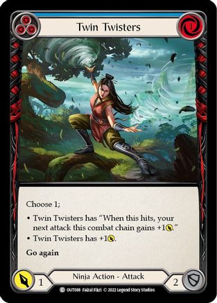 Twin Twisters (Blue) (OUT088) [Outsiders] - Deck Out Gaming
