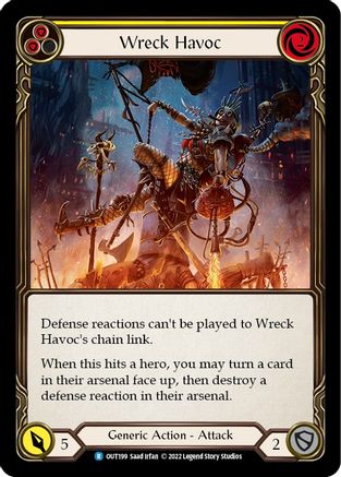 Wreck Havoc (Yellow) (OUT199) [Outsiders] Rainbow Foil - Deck Out Gaming