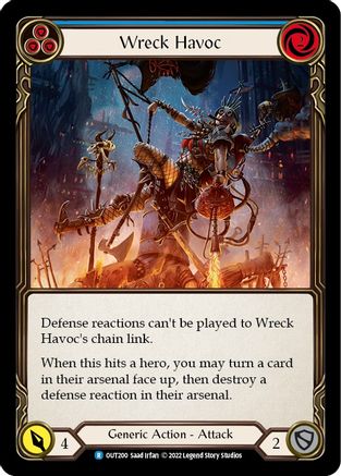 Wreck Havoc (Blue) (OUT200) [Outsiders] Rainbow Foil - Deck Out Gaming