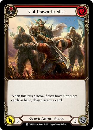 Cut Down to Size (Red) (OUT201) [Outsiders] Rainbow Foil - Deck Out Gaming