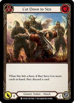Cut Down to Size (Blue) (OUT203) [Outsiders] Rainbow Foil - Deck Out Gaming