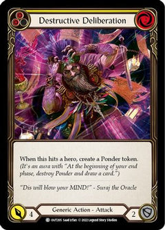 Destructive Deliberation (Yellow) (OUT205) [Outsiders] Rainbow Foil - Deck Out Gaming